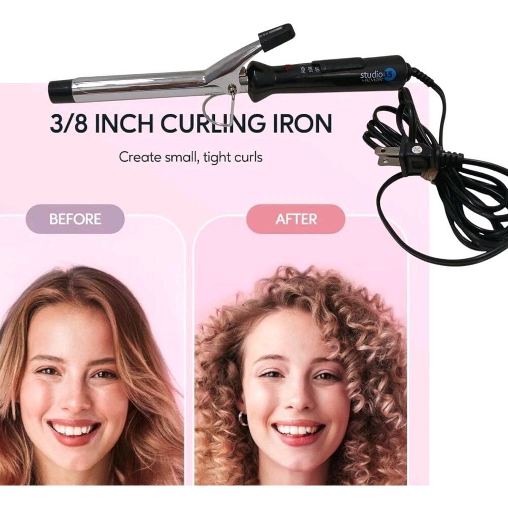 STUDIO Professional 3/4 Barrel Curling Iron Salon Curls Swivel Cord Heats Fast